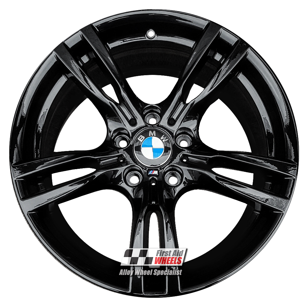 [R421GB] R421GB EXCHANGE SERVICE - BMW 3 / 4 SERIES 4x18" GENUINE 400M GLOSS BLACK ALLOY WHEELS