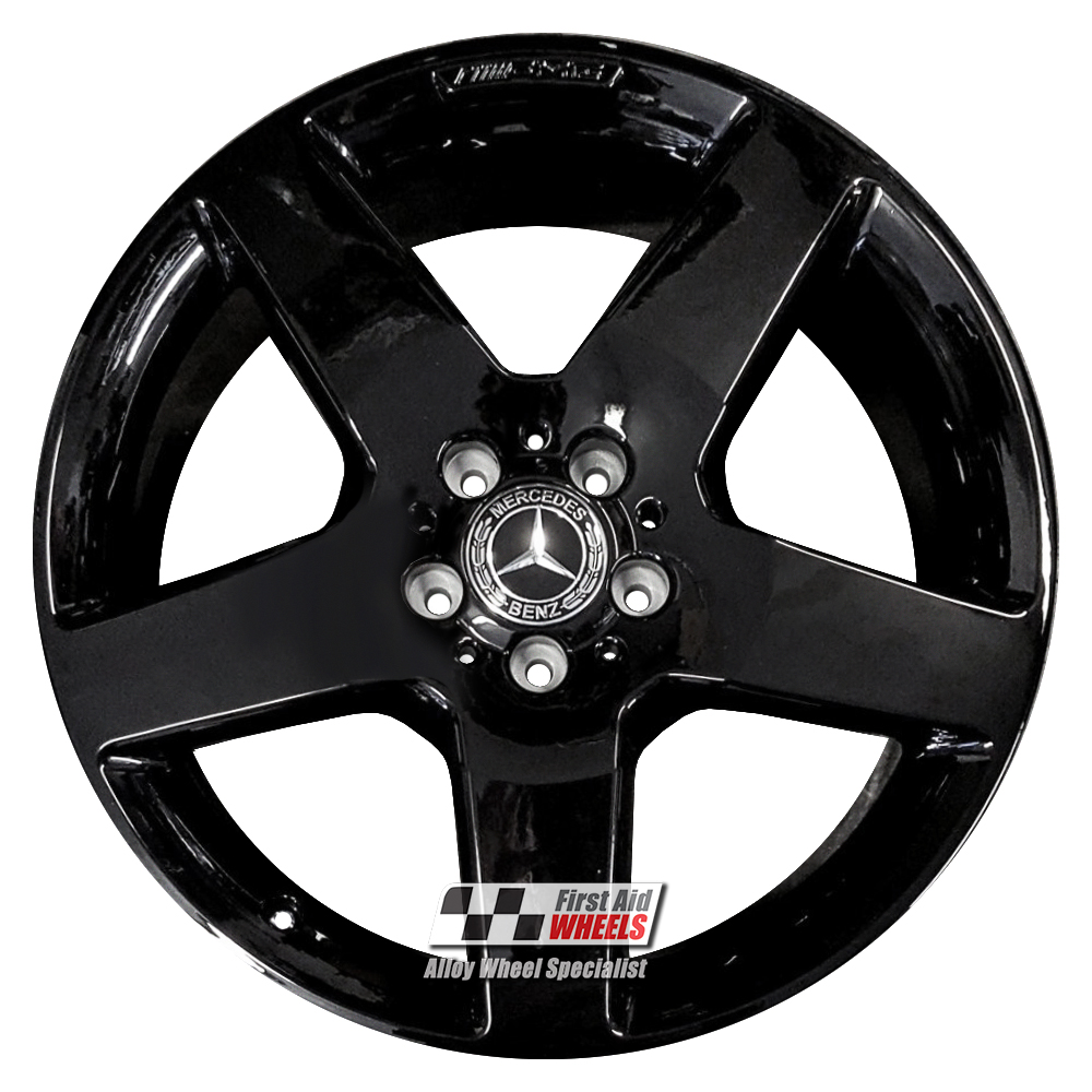 [R429GB] R429GB EXCHANGE SERVICE - MERCEDES M ML W166 4x19" GENUINE AMG GLOSS BLACK ALLOY WHEELS