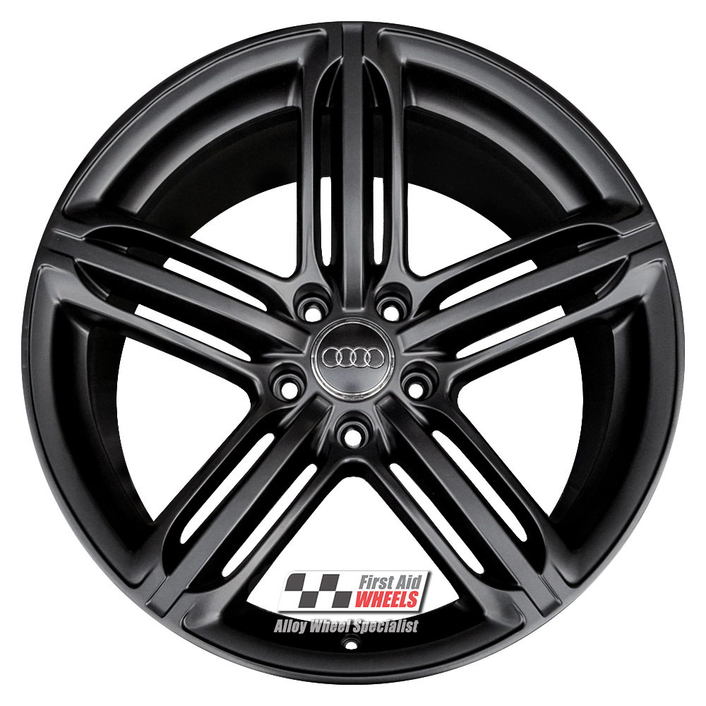 [R444SB] R444SB EXCHANGE SERVICE - AUDI Q7 4x21" GENUINE SEGMENT SATIN BLACK ALLOY WHEELS