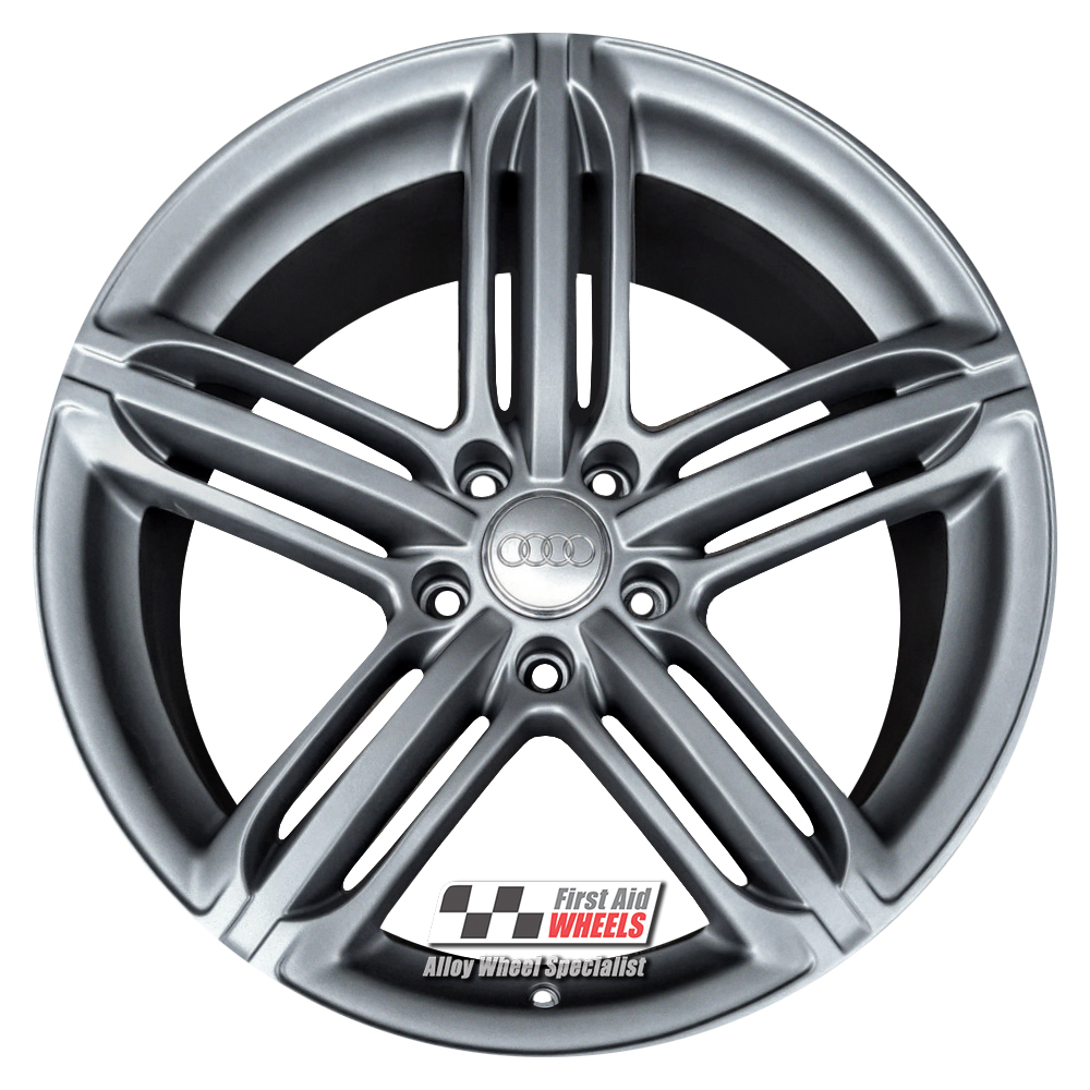[R444G] R444G EXCHANGE SERVICE - AUDI Q7 4x21" GENUINE SEGMENT AUDI CARBON GREY ALLOY WHEELS