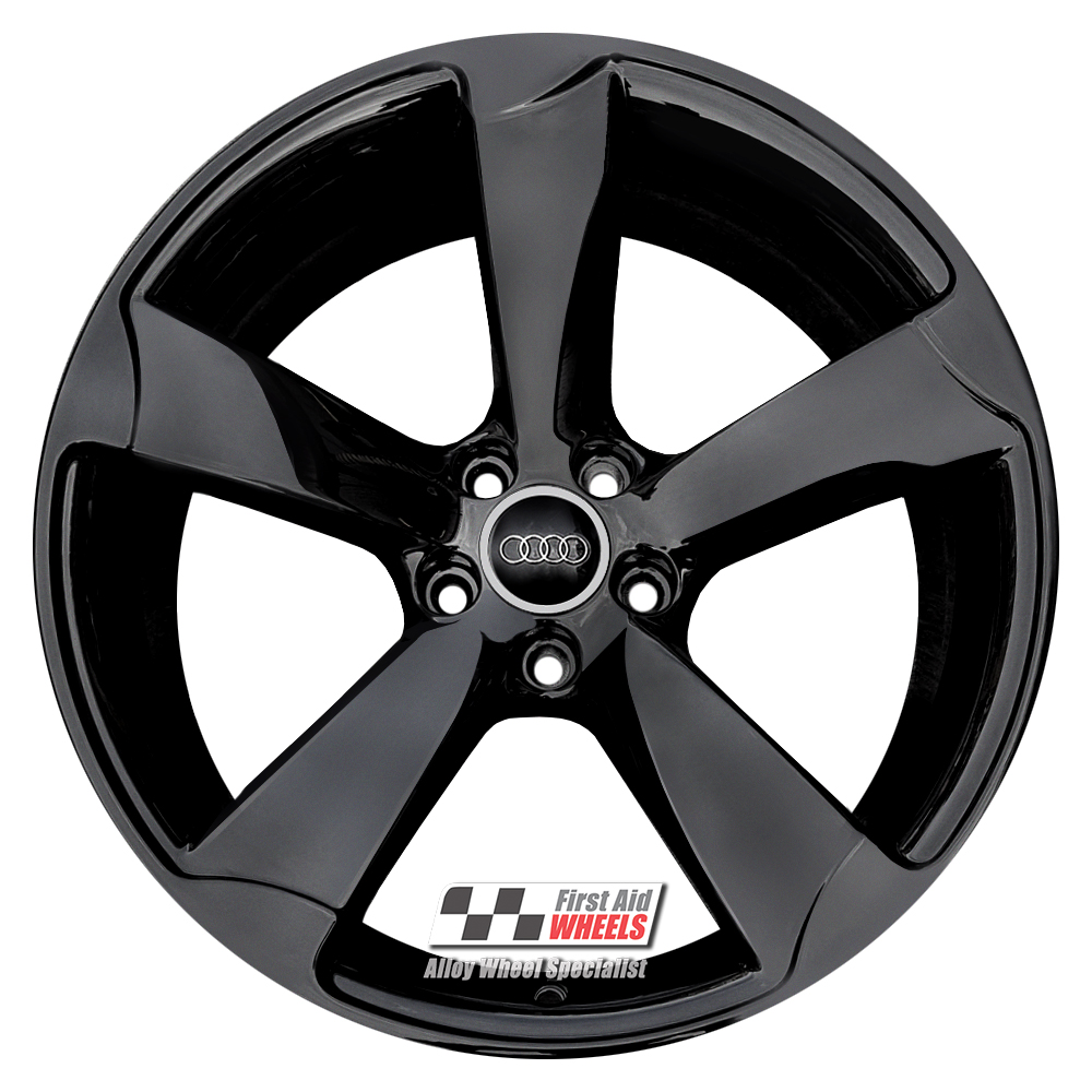 [R449GB] R449GB EXCHANGE SERVICE - AUDI A5 8T S5 4x19" GENUINE ROTOR GLOSS BLACK ALLOY WHEELS