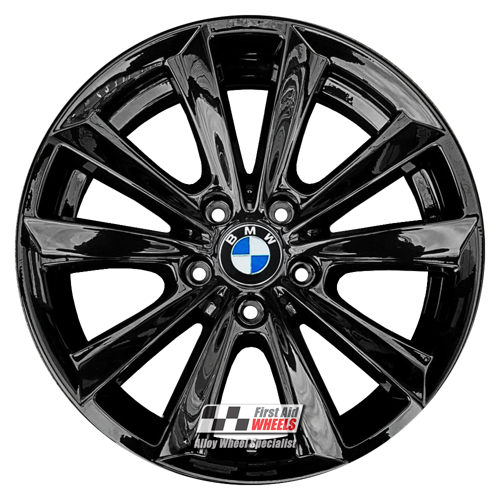 [R456GB] R456GB EXCHANGE SERVICE - BMW 5 SERIES 4x17" GENUINE STYLE 236 GLOSS BLACK ALLOY WHEELS