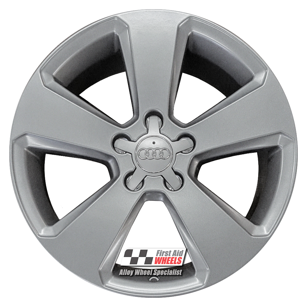 [R486SG] R486SG EXCHANGE SERVICE - AUDI A3 8V 4x17" GENUINE 5 SPOKE SATIN GREY ALLOY WHEELS