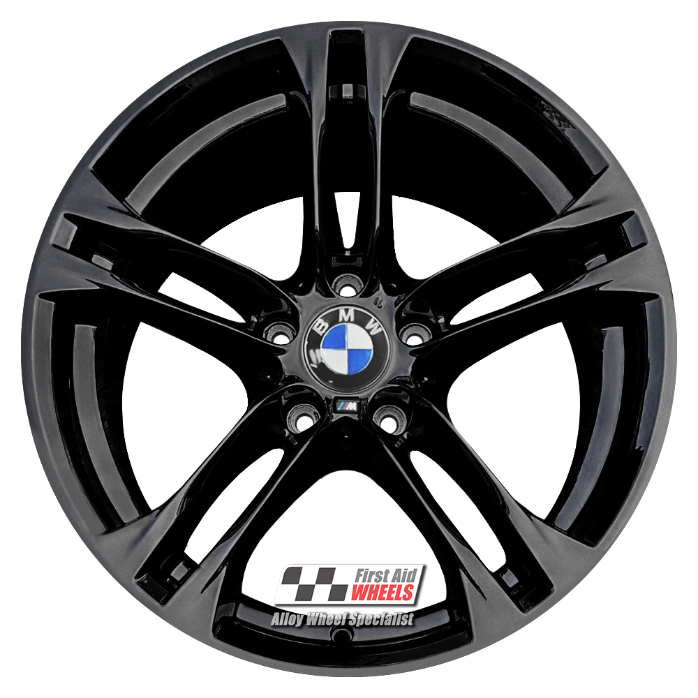 [R488GB] R488GB EXCHANGE SERVICE - BMW 5 6 SERIES 4x18" GENUINE STYLE 613M GLOSS BLACK ALLOY WHEELS