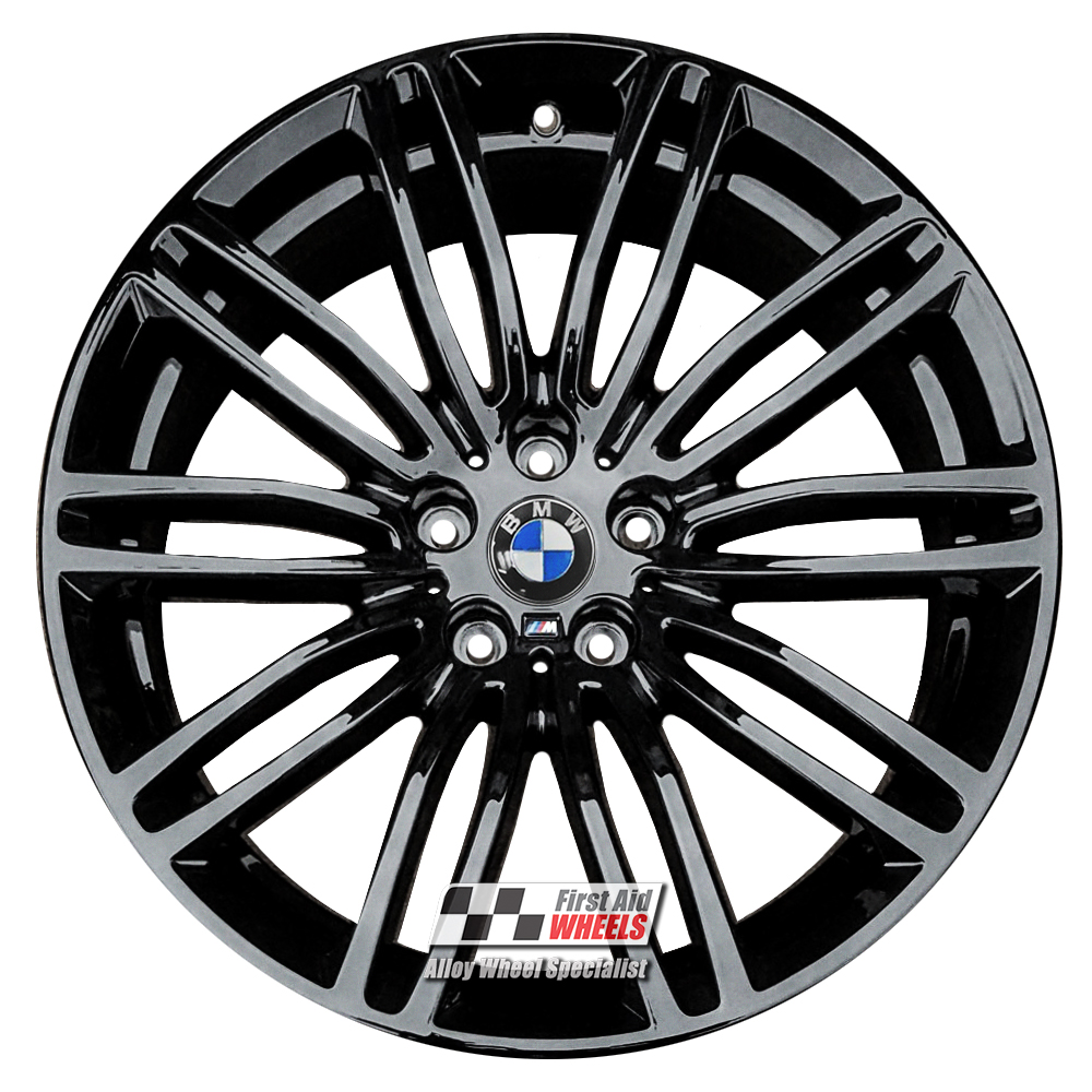 [R490GB] R490GB EXCHANGE SERVICE - BMW 5 SERIES G30 4x19" GENUINE STYLE 664M GLOSS BLACK ALLOY WHEELS