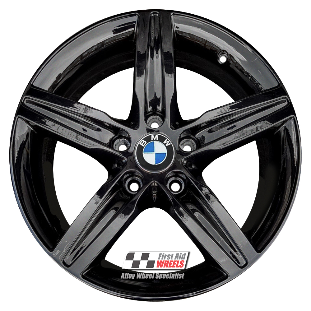 [R498GB] R498GB EXCHANGE SERVICE - BMW 1 2 SERIES 4x17" GENUINE STYLE 379 GLOSS BLACK ALLOY WHEELS