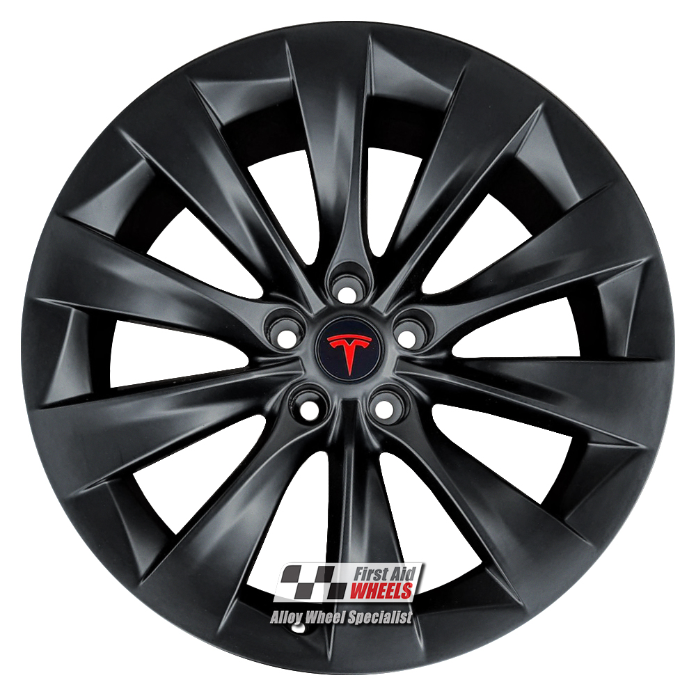 [R510SB] R510SB EXCHANGE SERVICE - TESLA MODEL X 4x20" GENUINE SLIPSTREAM SATIN BLACK ALLOY WHEELS