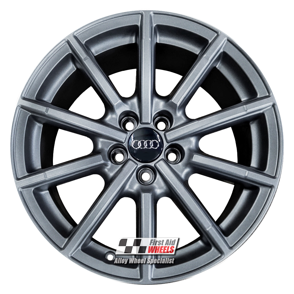 [R523MA] R523MA EXCHANGE SERVICE - AUDI A1 4x17" GENUINE 10 SPOKE MATT ANTHRACITE ALLOY WHEELS