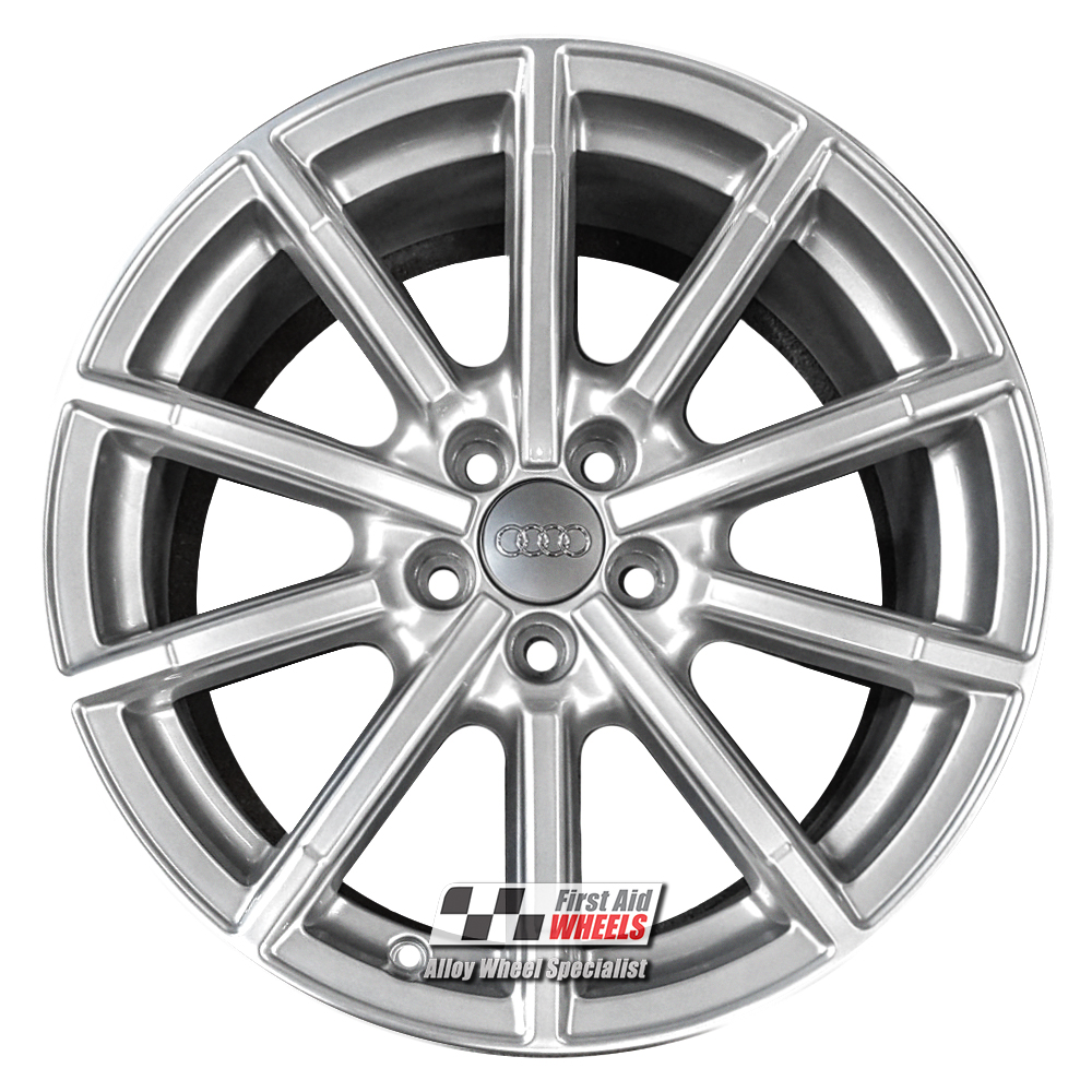 [R523S] R523S EXCHANGE SERVICE - AUDI A1 4x17" GENUINE 10 SPOKE SILVER ALLOY WHEELS