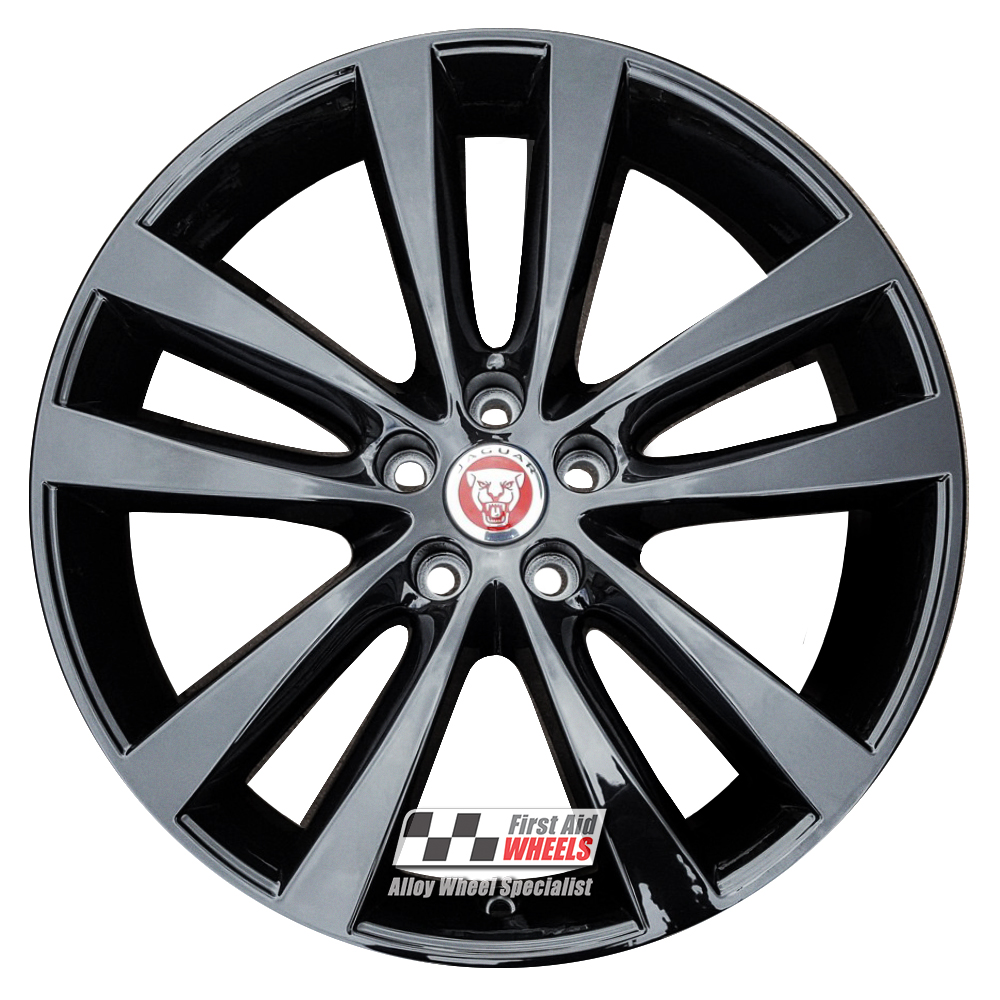 [R557GB] R557BG EXCHANGE SERVICE - JAGUAR XE R 4x19" GENUINE VENOM GLOSS BLACK ALLOY WHEELS