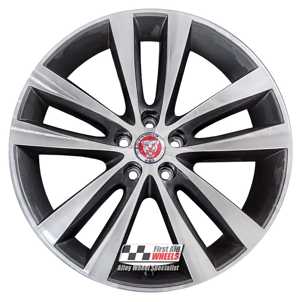 [R557DCA] R557DCA EXCHANGE SERVICE - JAGUAR XE R 4x19" GENUINE VENOM ANTHRACITE DIAMOND CUT ALLOY WHEELS