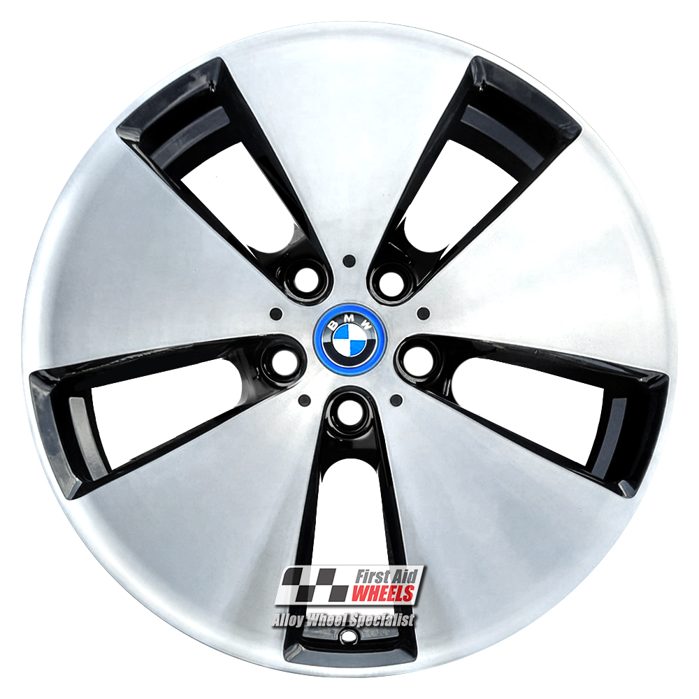 [R568DCB] R568DCB EXCHANGE SERVICE - BMW i3 4x19" GENUINE STYLE 427 GLOSS BLACK DIAMOND CUT ALLOY WHEELS
