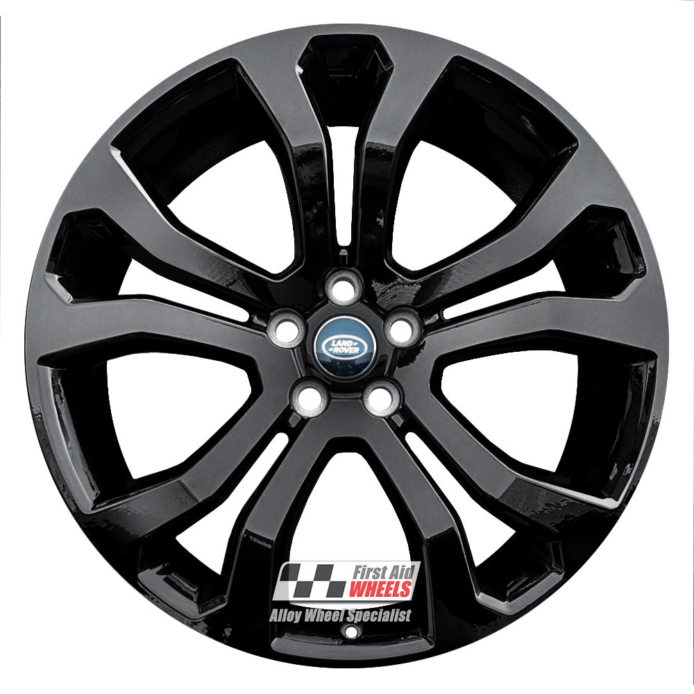 [R570GB] R570GB EXCHANGE SERVICE - RANGE ROVER SPORT 4x22" GENUINE STYLE 5014 GLOSS BLACK ALLOY WHEELS