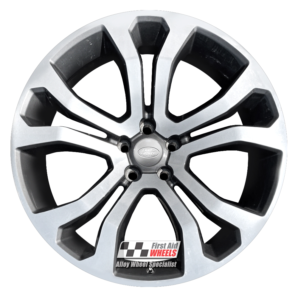 [R570DCG] R570DCG EXCHANGE SERVICE - RANGE ROVER SPORT 4x22" GENUINE STYLE 5014 GREY DIAMOND CUT ALLOY WHEELS