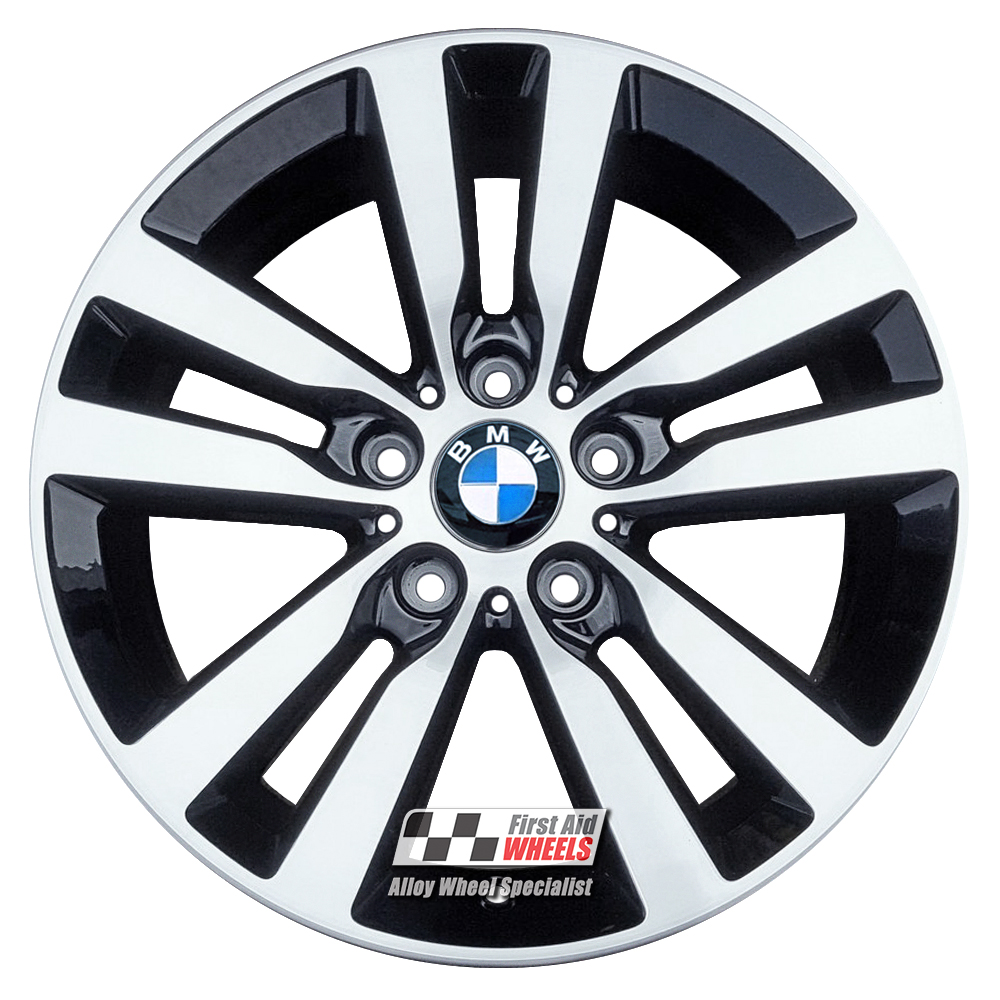 [R573DCB] R573DCB EXCHANGE SERVICE - BMW 1 2 SERIES 4x17" GENUINE STYLE 655 GLOSS BLACK DIAMOND CUT ALLOY WHEELS