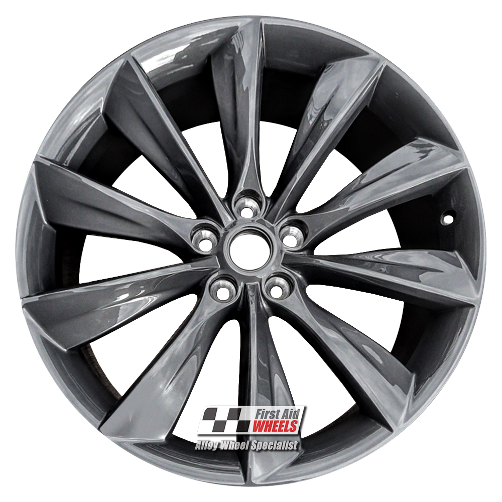 [R577G] R577G EXCHANGE SERVICE - TESLA MODEL S 4x21" GENUINE TURBINE TESLA SONIC CARBON ALLOY WHEELS