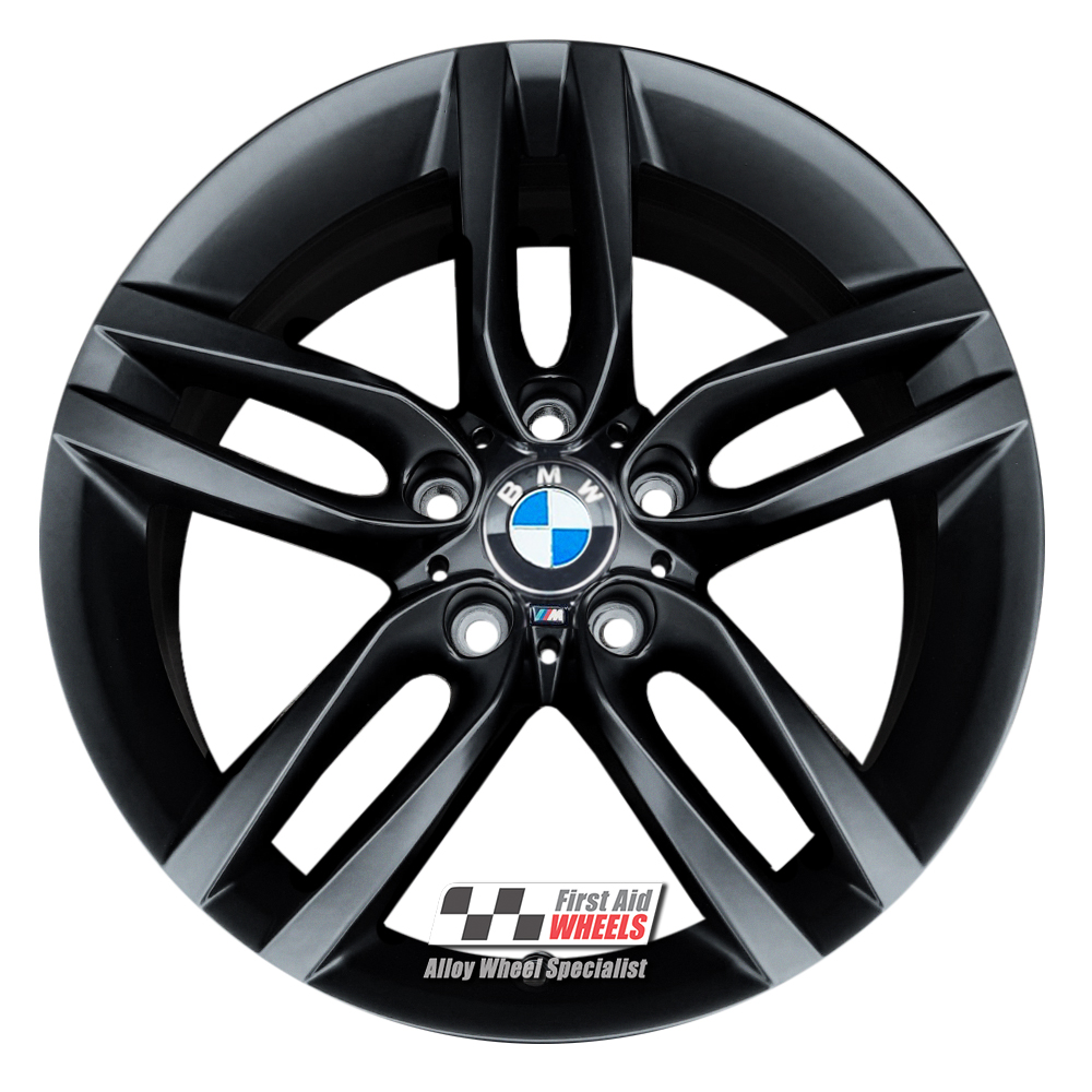 [R579SB] R579SB EXCHANGE SERVICE - BMW 1 2 SERIES 4x18" GENUINE STYLE 461M SATIN BLACK ALLOY WHEELS