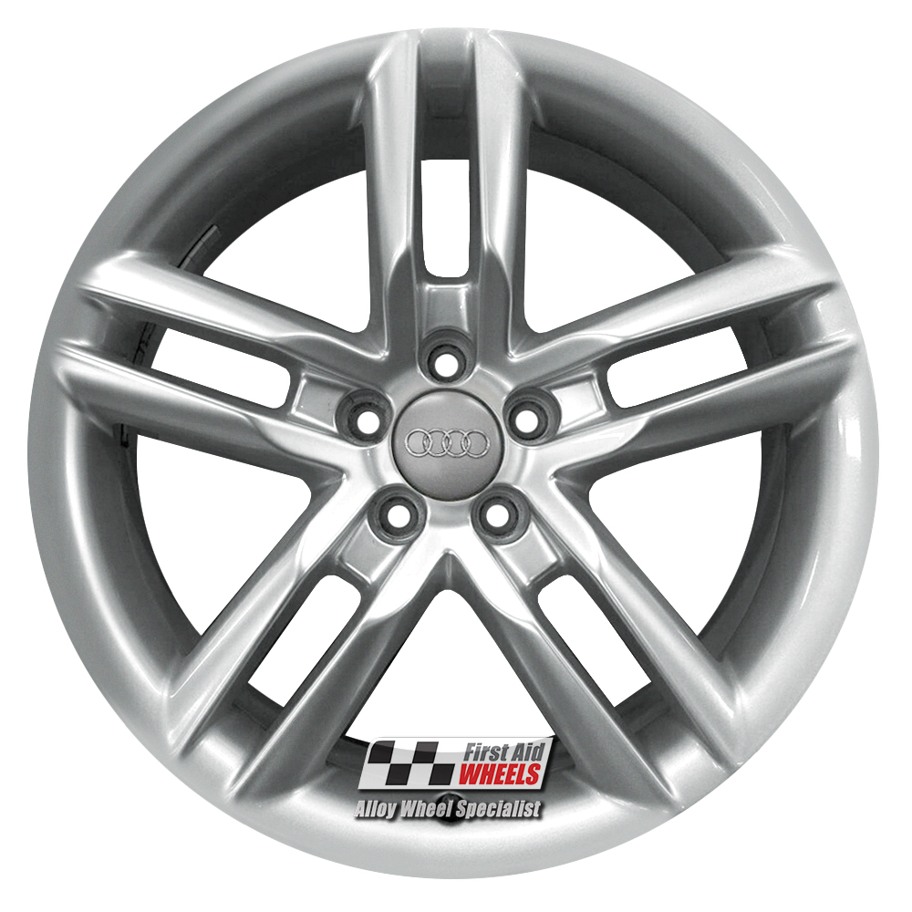 [R580S] R580S EXCHANGE SERVICE - AUDI A1 4x17" GENUINE 5 TWIN SPOKE SILVER ALLOY WHEELS