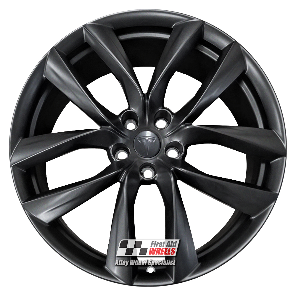 [R582SB] R582SB EXCHANGE SERVICE - TESLA MODEL S 4x21" GENUINE ARACHNID SATIN BLACK ALLOY WHEELS