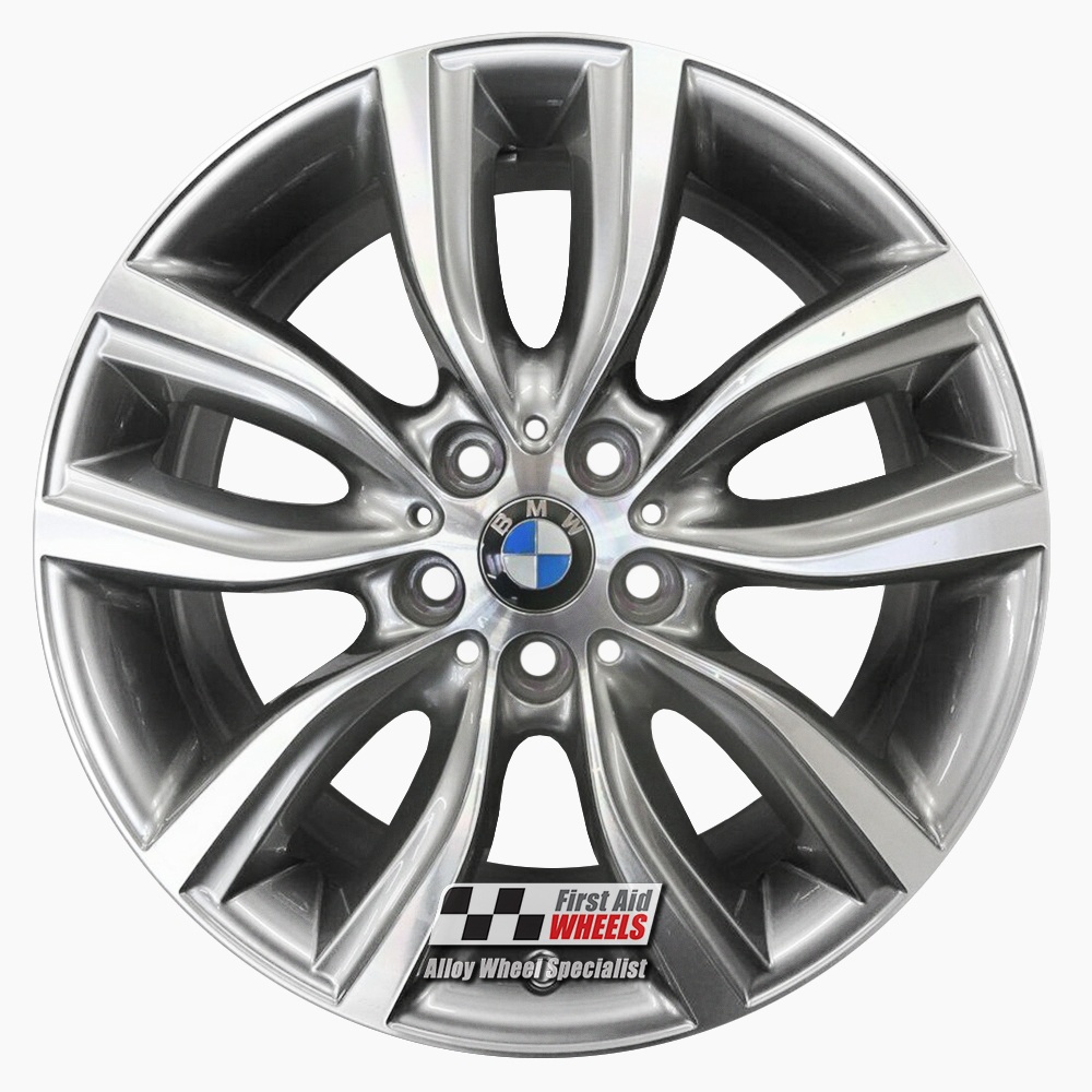 [R585DFG] R585DFG EXCHANGE SERVICE - BMW 2 SERIES TOURER 4x18" GENUINE STYLE 485 FERRIC GREY DIAMOND CUT ALLOY WHEELS