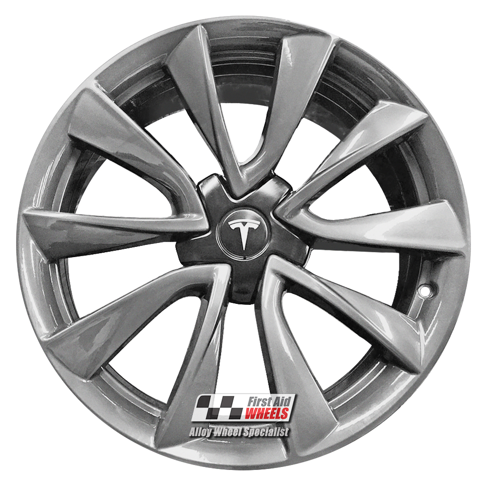 [R588S] R588S EXCHANGE SERVICE - TESLA MODEL 3 4x19" GENUINE SPORT SILVER ALLOY WHEELS