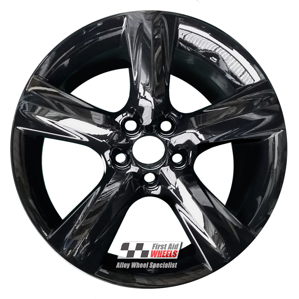 [R590GB] R590GB EXCHANGE SERVICE - LEXUS IS300h SPORT 4x18" GENUINE 5 SPOKE GLOSS BLACK ALLOY WHEELS