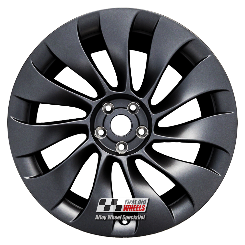 [R597SG] R597SG EXCHANGE SERVICE - TESLA MODEL 3 4x20" GENUINE UBERTURBINE SATIN GREY ALLOY WHEELS