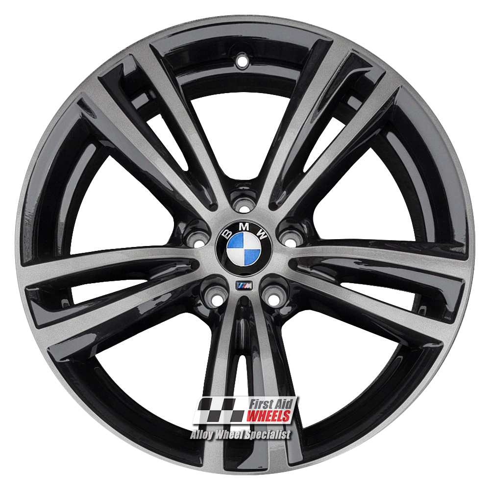 [R345BSL] R345BSL EXCHANGE SERVICE - BMW 3 / 4 SERIES 4x19" GENUINE 442M BLACK SMOKED LACQUER ALLOY WHEELS