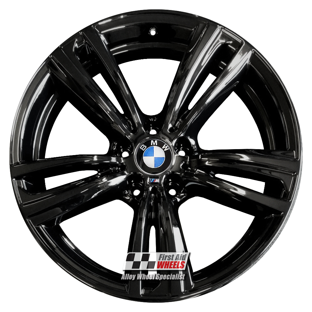 [R345GB] R345GB EXCHANGE SERVICE - BMW 3 / 4 SERIES 4x19" GENUINE 442M GLOSS BLACK ALLOY WHEELS