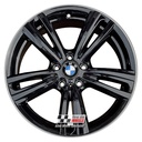 R345BGD EXCHANGE SERVICE - BMW 3 / 4 SERIES 4x19" GENUINE 442M BLACK DIAMOND CUT ALLOY WHEELS