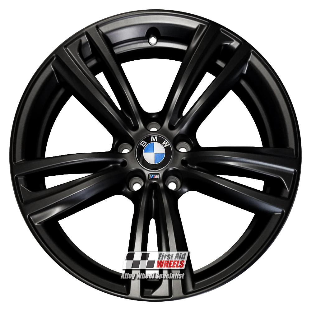 [R345SB] R345SB EXCHANGE SERVICE - BMW 3 / 4 SERIES 4x19" GENUINE 442M SATIN BLACK ALLOY WHEELS