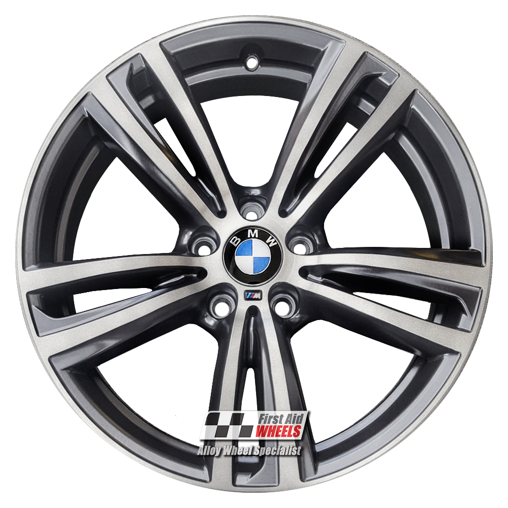 [R345DOG] R345DOG EXCHANGE SERVICE - BMW 3 / 4 SERIES 4x19" GENUINE 442M DIAMOND ORBIT GREY ALLOY WHEELS