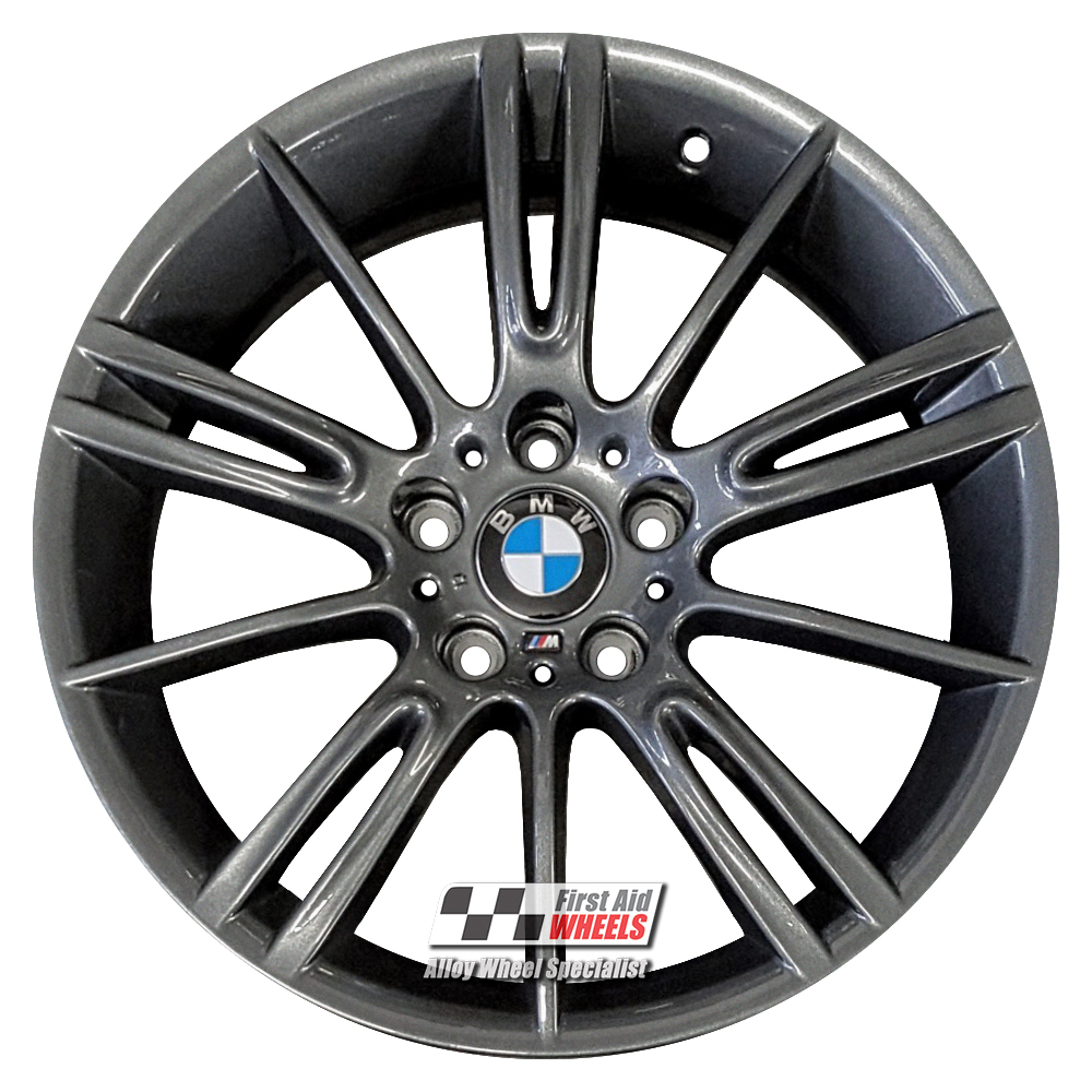 [R103A] R103A EXCHANGE SERVICE - BMW 3 SERIES 4x18" GENUINE STYLE 193M MV3 ANTHRACITE ALLOY WHEELS