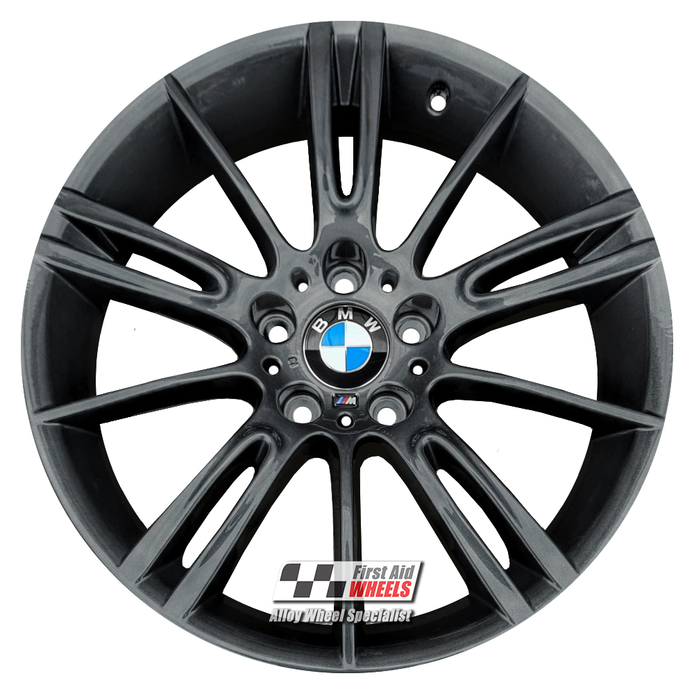 [R103CG] R103CG EXCHANGE SERVICE - BMW 3 SERIES 4x18" GENUINE STYLE 193M MV3 COARSE GRAPHITE ALLOY WHEELS