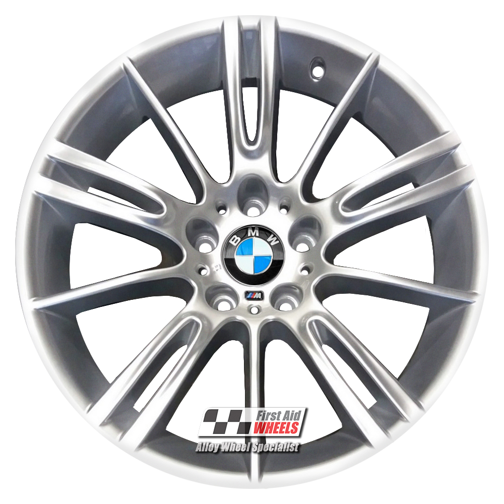 [R103S] R103S EXCHANGE SERVICE - BMW 3 SERIES 4x18" GENUINE STYLE 193M MV3 SILVER ALLOY WHEELS