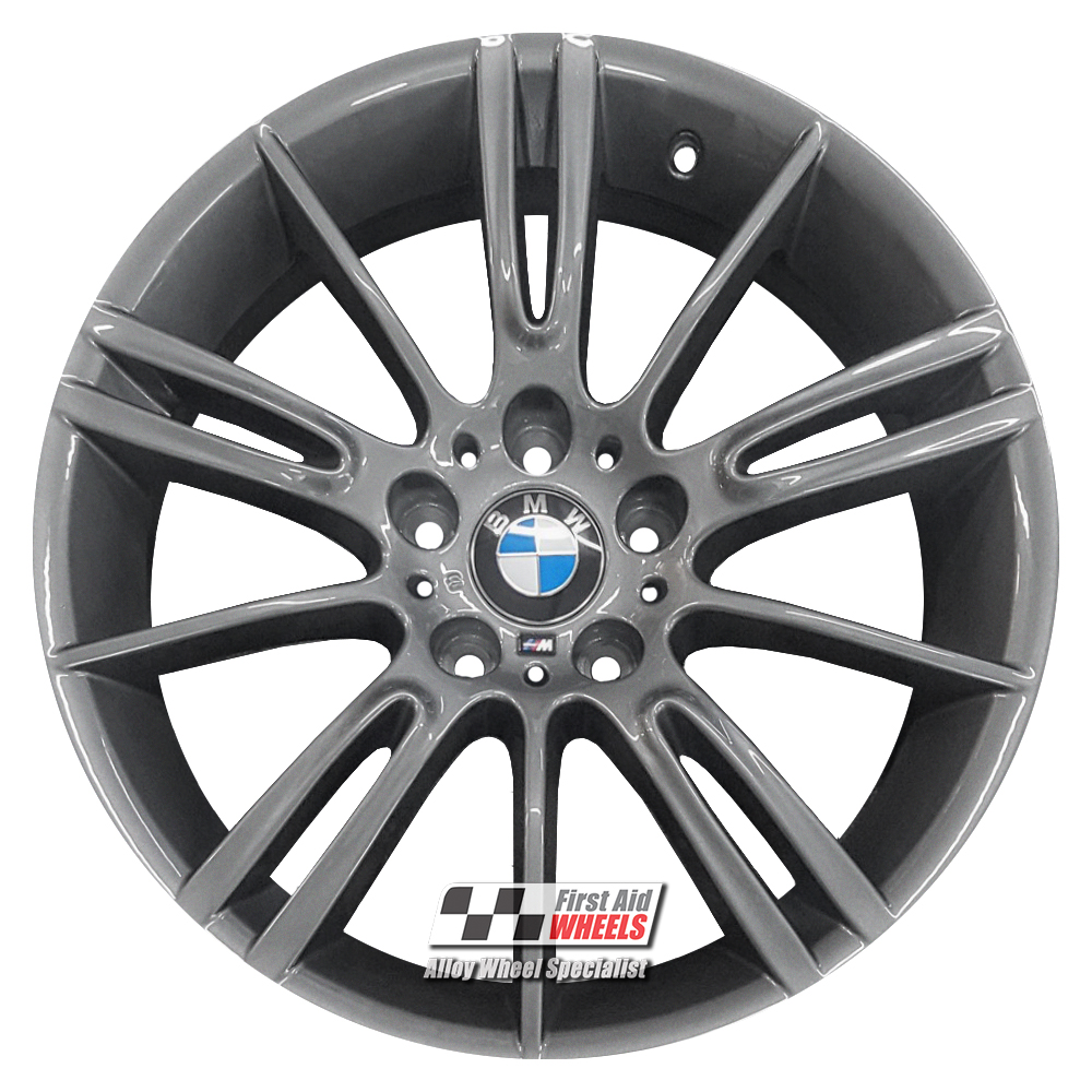 [R103SG] R103SG EXCHANGE SERVICE - BMW 3 SERIES 4x18" GENUINE STYLE 193M MV3 SPACE GREY ALLOY WHEELS
