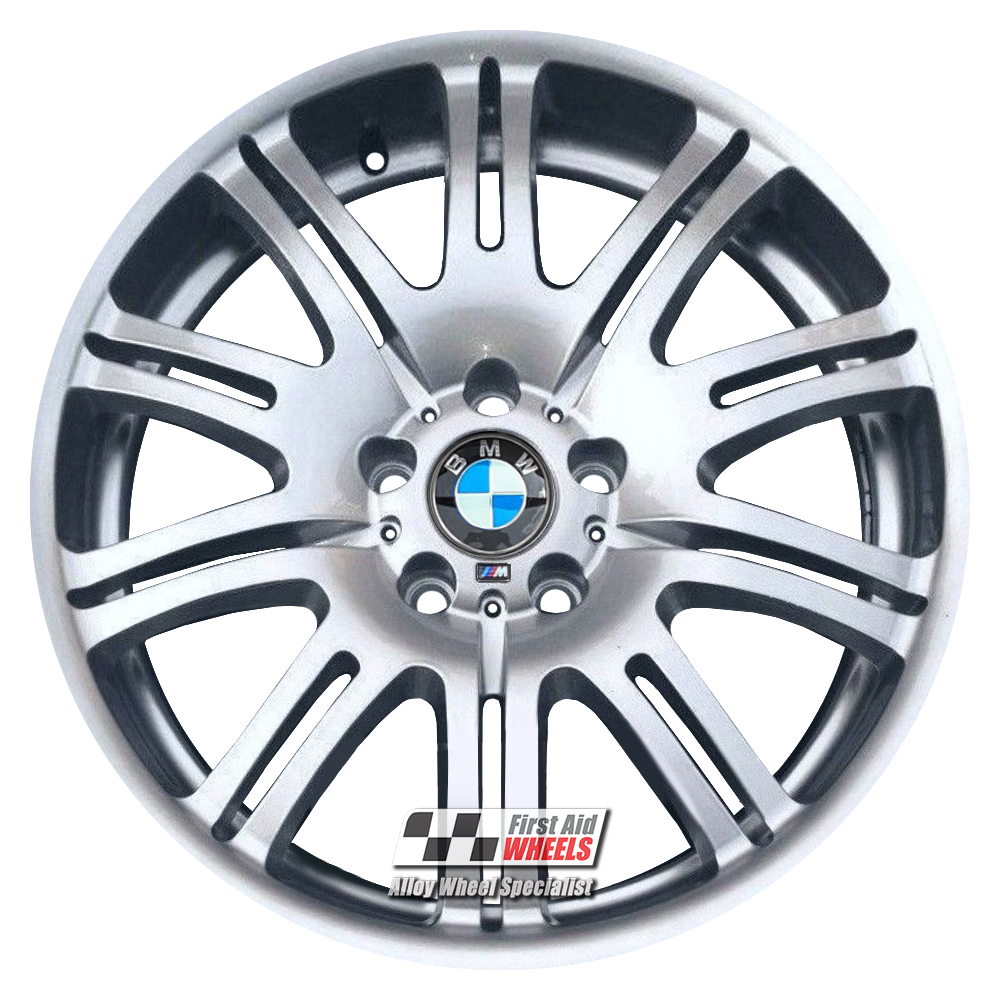 [R109S] R109S EXCHANGE SERVICE - BMW E46 M3 4x19" GENUINE STYLE 67M SILVER GREY ALLOY WHEELS