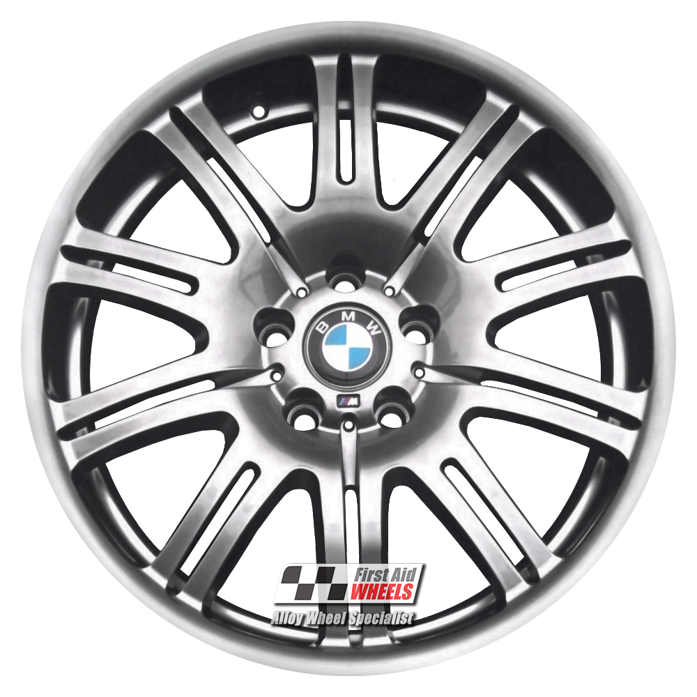 [R109SC] R109SC EXCHANGE SERVICE - BMW E46 M3 4x19" GENUINE STYLE 67M SHADOW CHROME GREY ALLOY WHEELS