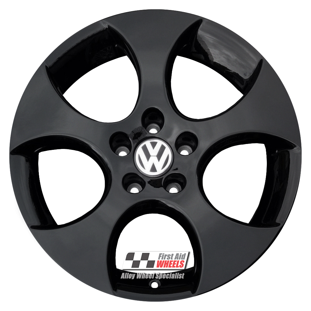 [R115GB] R115GB EXCHANGE SERVICE - VW GOLF MK5 GTI 4x17" GENUINE MONZA DENVER GLOSS BLACK ALLOY WHEELS - UNAVAILABLE REFURB ONLY