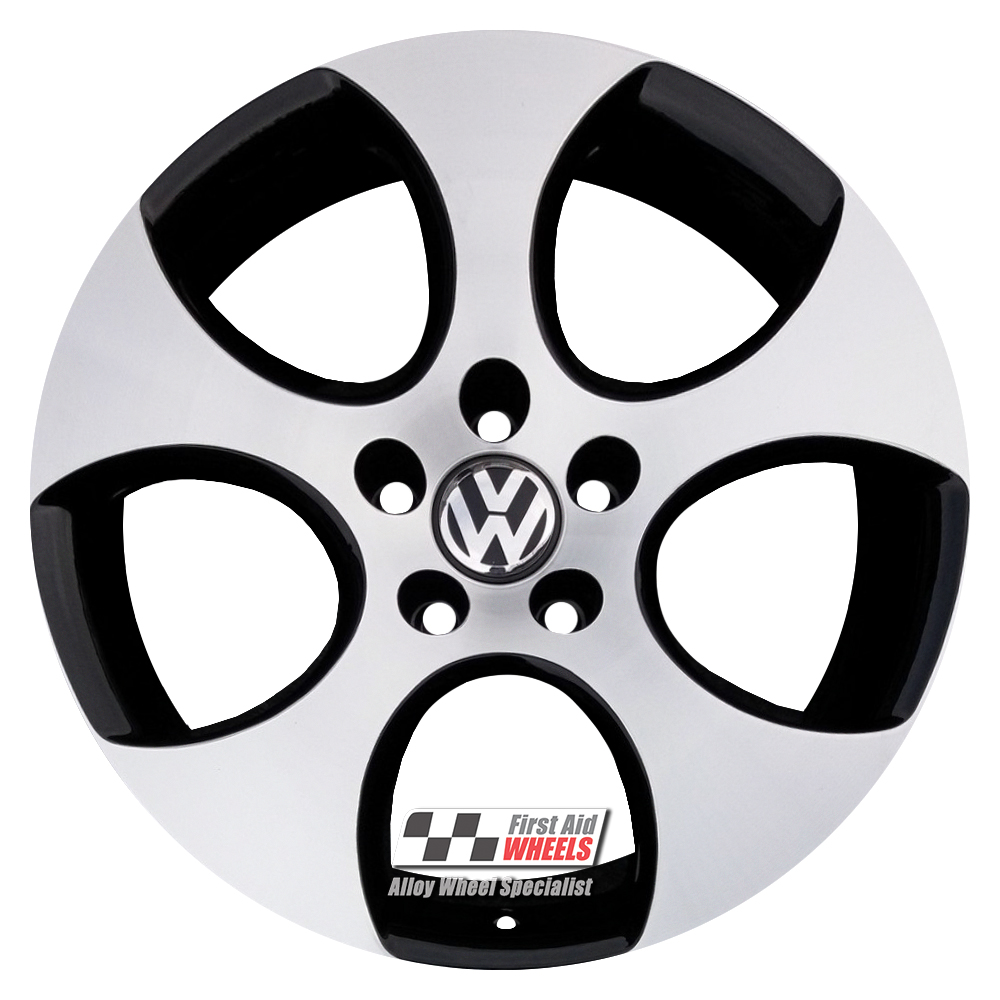 [R115DCB] R115DCB EXCHANGE SERVICE - VW GOLF MK5 GTI 4x17" GENUINE MONZA DENVER DIAMOND CUT BLACK ALLOY WHEELS - UNAVAILABLE REFURB ONLY