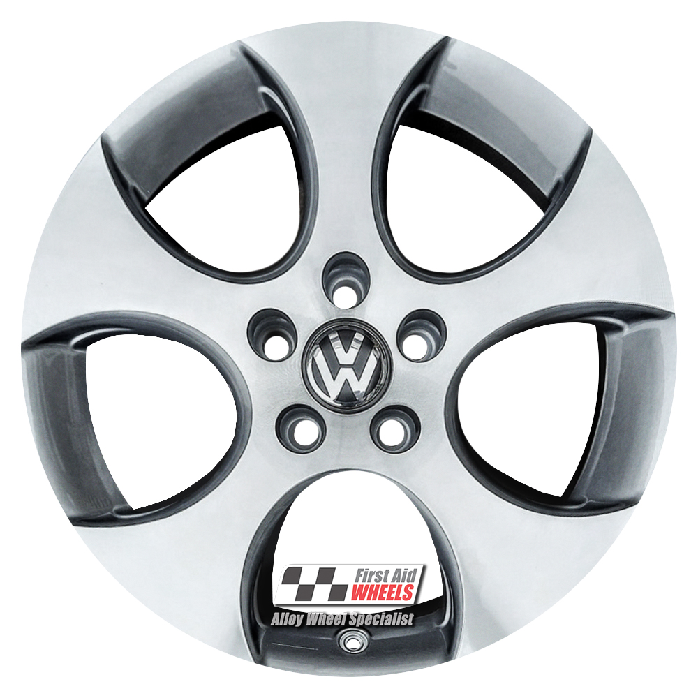 [R115DCG] R115DCG EXCHANGE SERVICE - VW GOLF MK5 GTI 4x17" GENUINE MONZA DENVER DIAMOND CUT GREY ALLOY WHEELS - UNAVAILABLE REFURB ONLY