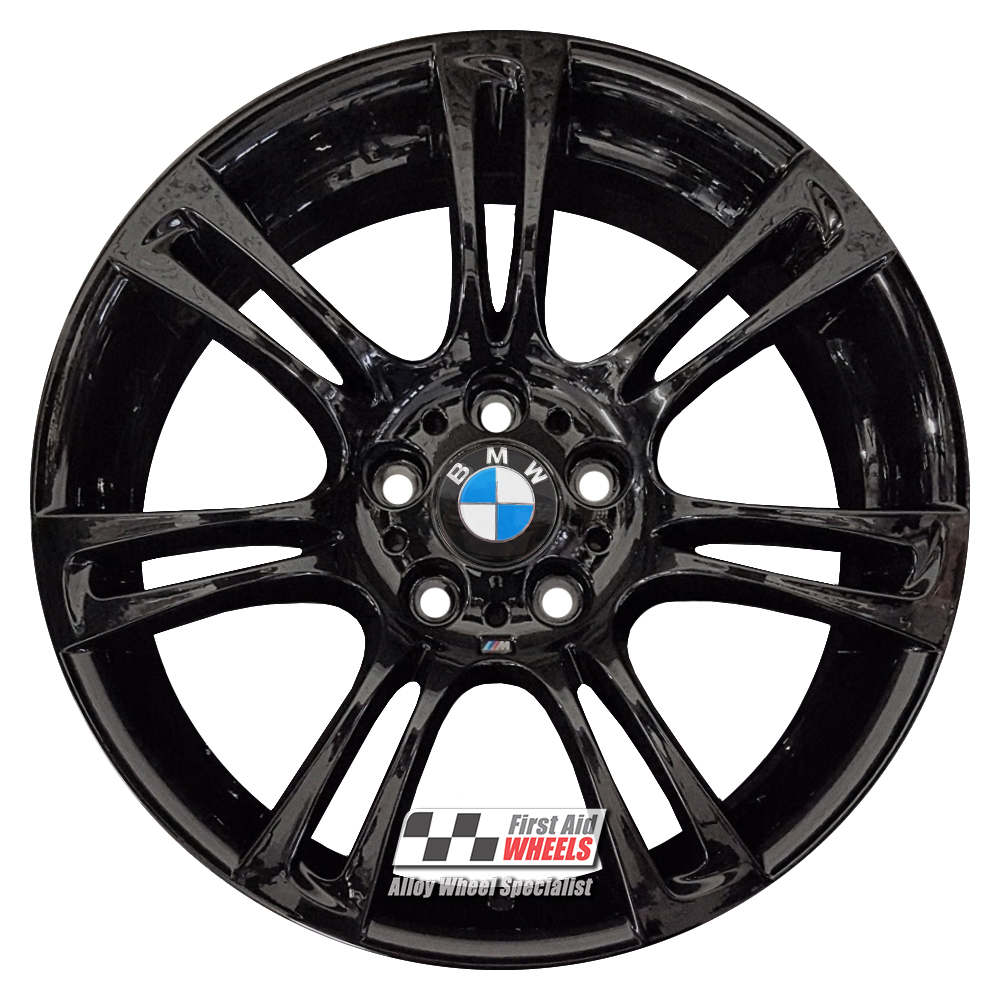 [R117GB] R117GB EXCHANGE SERVICE - BMW 5 6 SERIES 4x18" GENUINE 350M GLOSS BLACK ALLOY WHEELS
