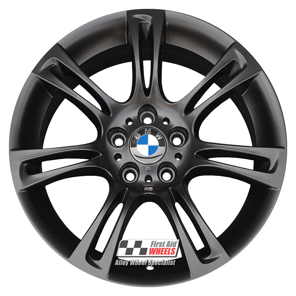 [R117SB] R117SB EXCHANGE SERVICE - BMW 5 6 SERIES 4x18" GENUINE 350M SATIN BLACK ALLOY WHEELS