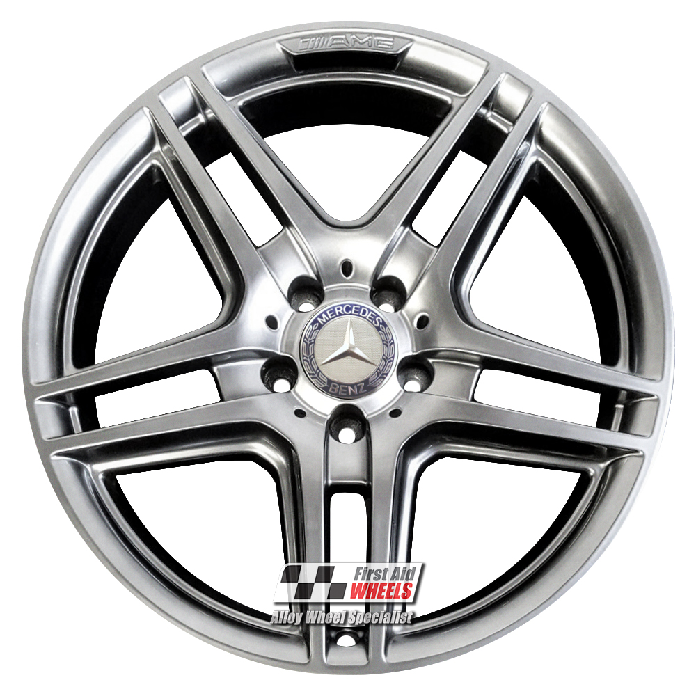 [R121SC] R121SC EXCHANGE SERVICE - MERCEDES C CLASS 4x18" GENUINE AMG IV SHADOW CHROME ALLOY WHEELS
