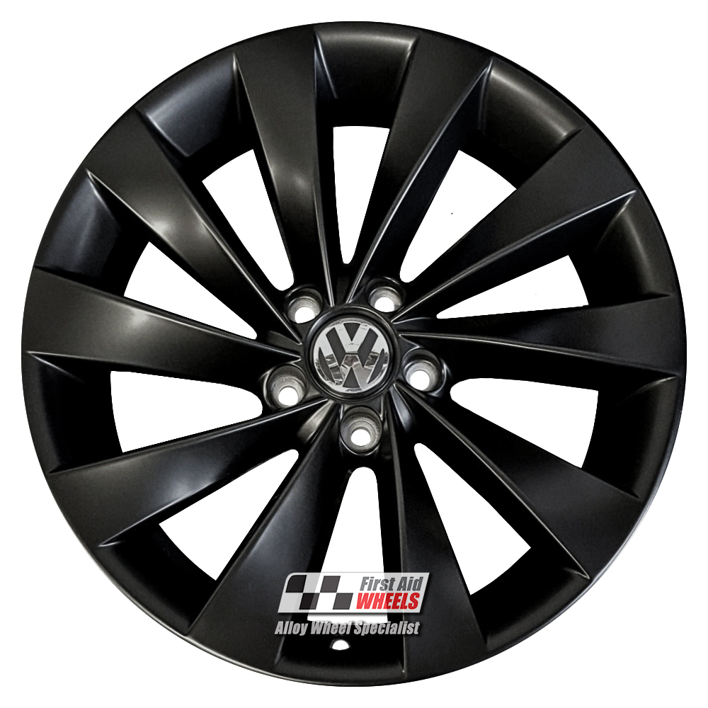 [R128SB] R128SB EXCHANGE SERVICE - VW PASSAT CC 4x18" GENUINE INTERLAGOS SATIN BLACK ALLOY WHEELS