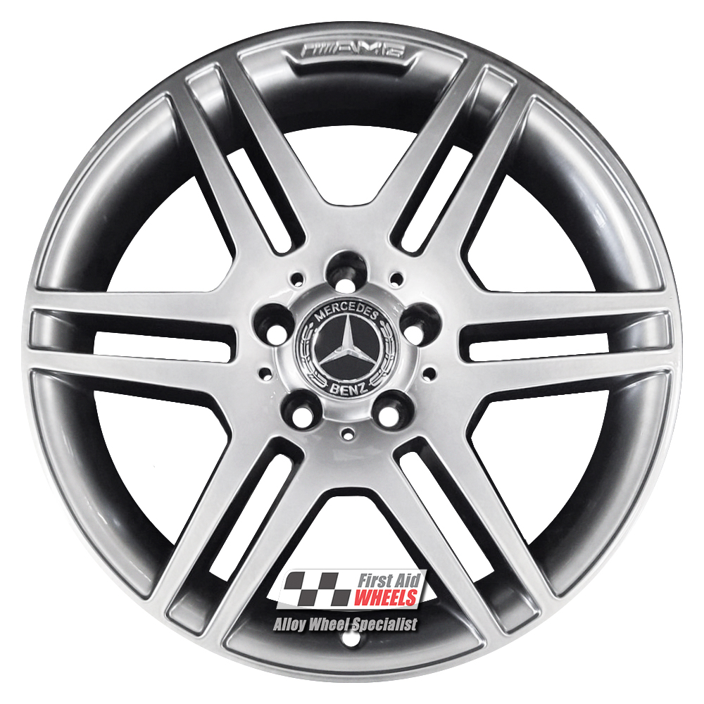 [R139SC] R139SC EXCHANGE SERVICE - MERCEDES C-CLASS W204 4x17" AMG SHADOW CHROME ALLOY WHEELS