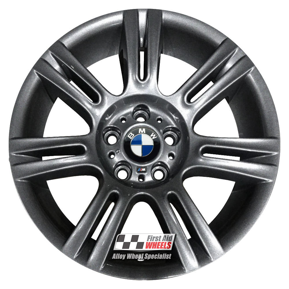 [R140A] R140A EXCHANGE SERVICE - BMW 3 SERIES 4x17" GENUINE STYLE 194M ANTHRACITE GREY ALLOY WHEELS