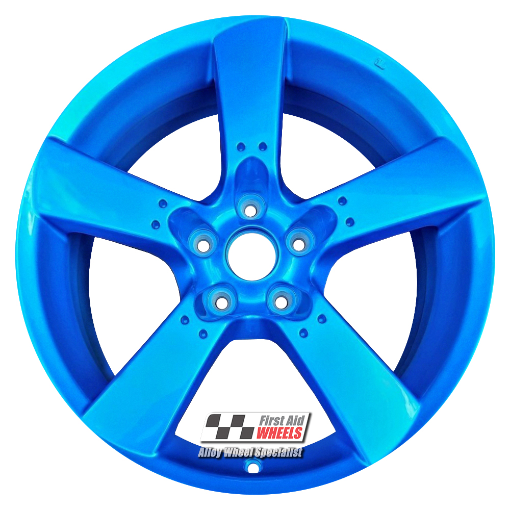 [R142BL] R142BL EXCHANGE SERVICE - MAZDA RX8 4x18" GENUINE 5 SPOKE METALLIC BLUE ALLOY WHEELS
