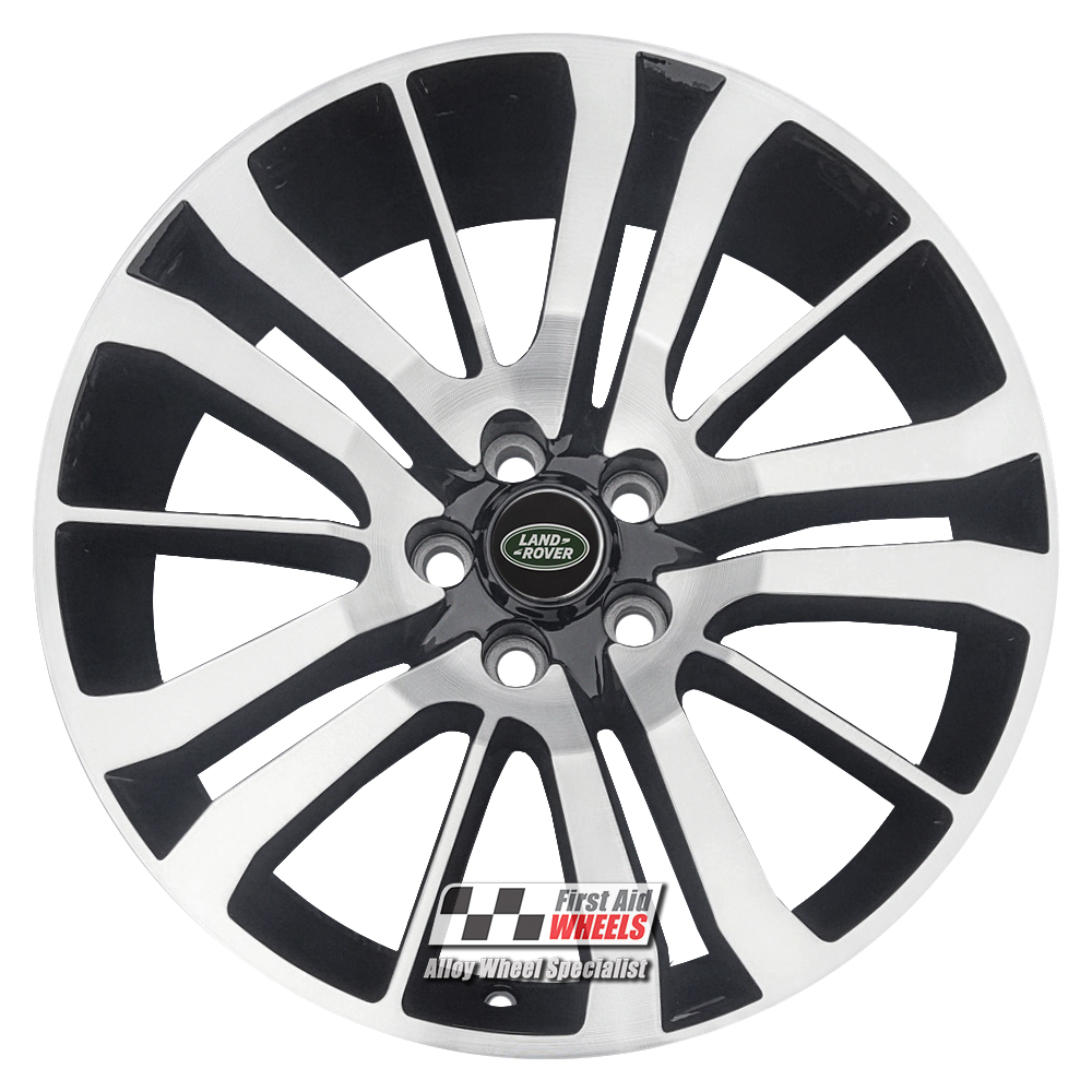 [R146DCB] R146DCB EXCHANGE SERVICE - RANGE ROVER SPORT HSE 4x20" GENUINE GLOSS BLACK DIAMOND CUT ALLOY WHEELS