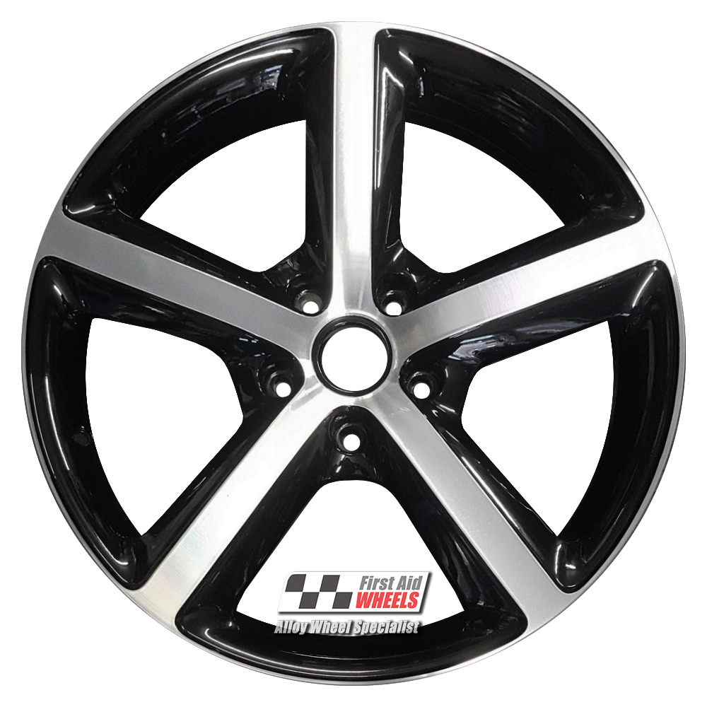 [R173DBG] R173DBG EXCHANGE SERVICE - AUDI Q7 4x20" GENUINE 5 SPOKE GLOSS BLACK DIAMOND CUT ALLOY WHEELS
